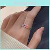 Korean Rainbow Smiley Face Adjustable Ring Elegant Copper Fashionable Design For Women