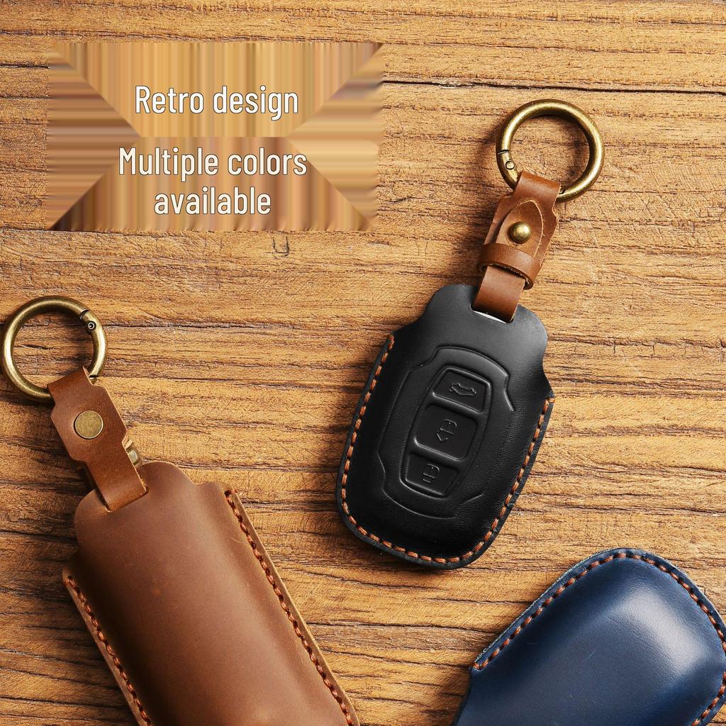 Etui na kluczyk BYD: Torba z prawdziwej skóry na pilota do Surui S6, Sirui G5, Old E5, Qin Song Tang