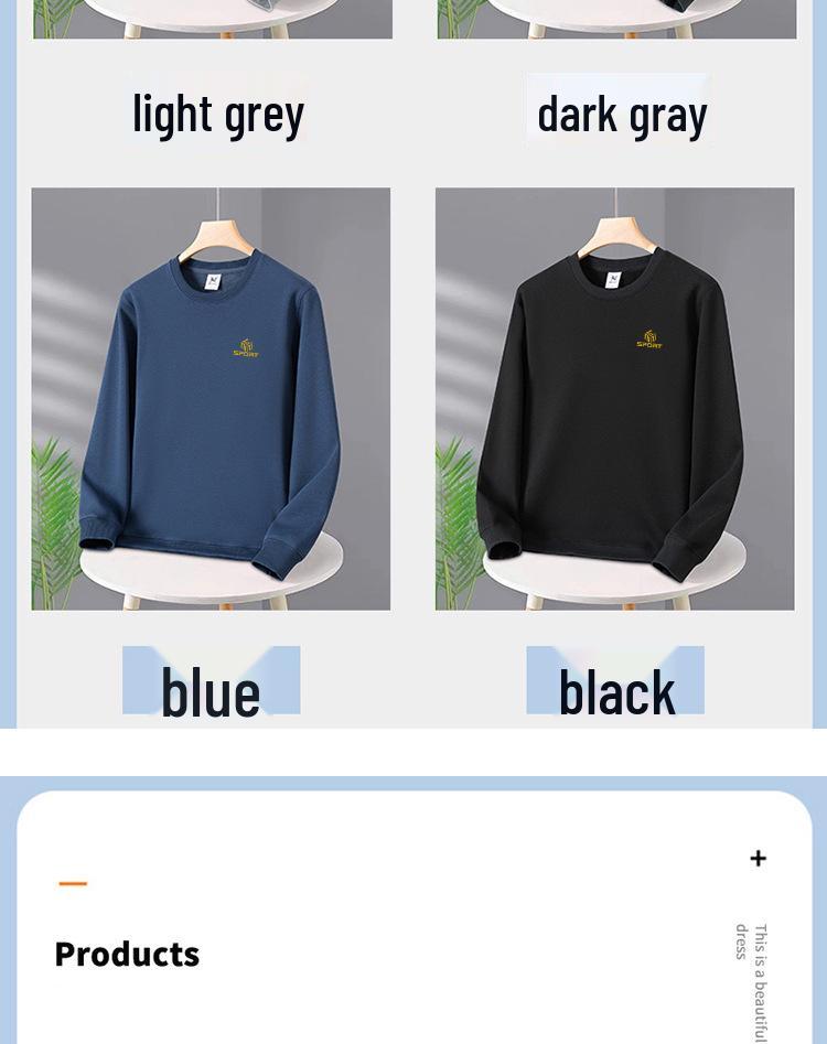 Plus Size Men's Fleece-Lined Sweatshirt - Warm, Loose Fit for Autumn/Winter