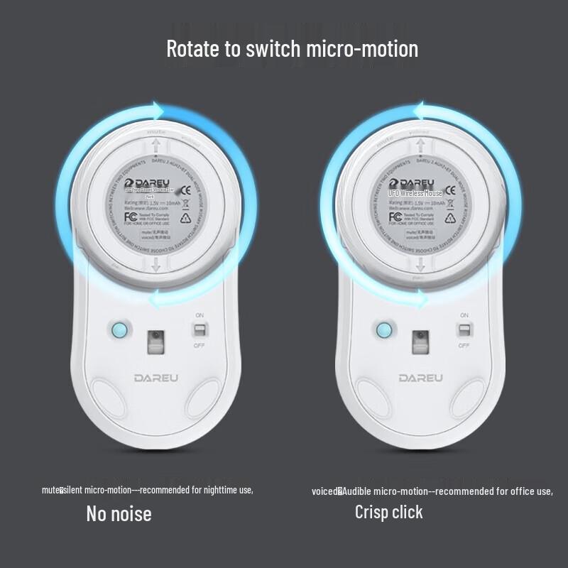 DAREU UFO Wireless Dual Mode Bluetooth Office Mouse