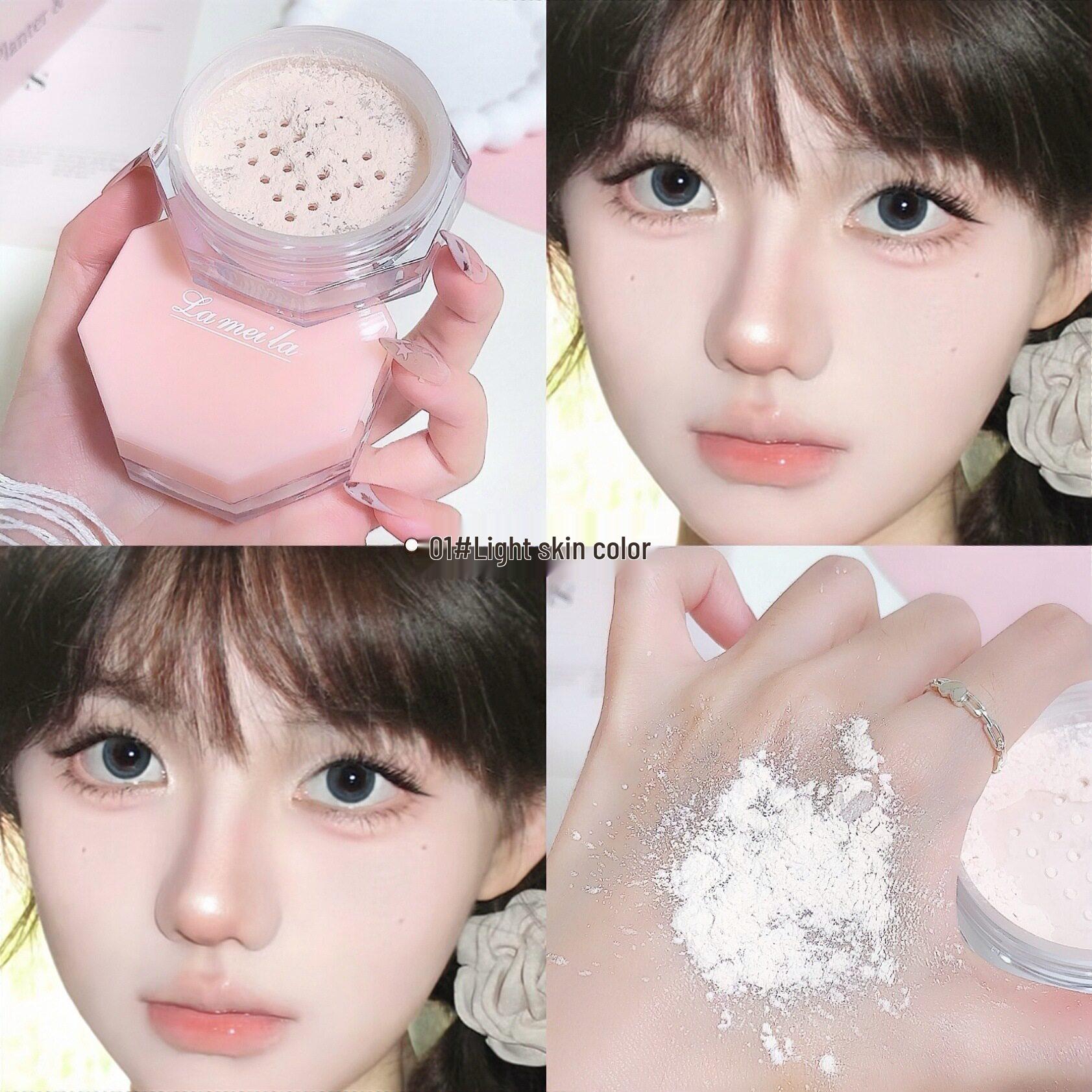 LaMeiLa 7g Translucent Setting Powder: Lightweight, No Caking, Oil Control, Sweatproof & Waterproof for Long-Lasting Matte Finish on Oily Skin. 7g