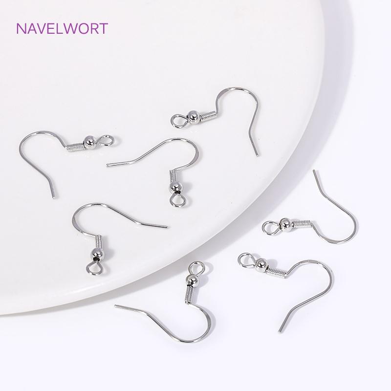 50pcs/Lot 18K Gold Plated Ear Wire With Loop,Brass Erring Hooks Ear Hook DIY Earring Making Accessories Jewelry Making Supplies