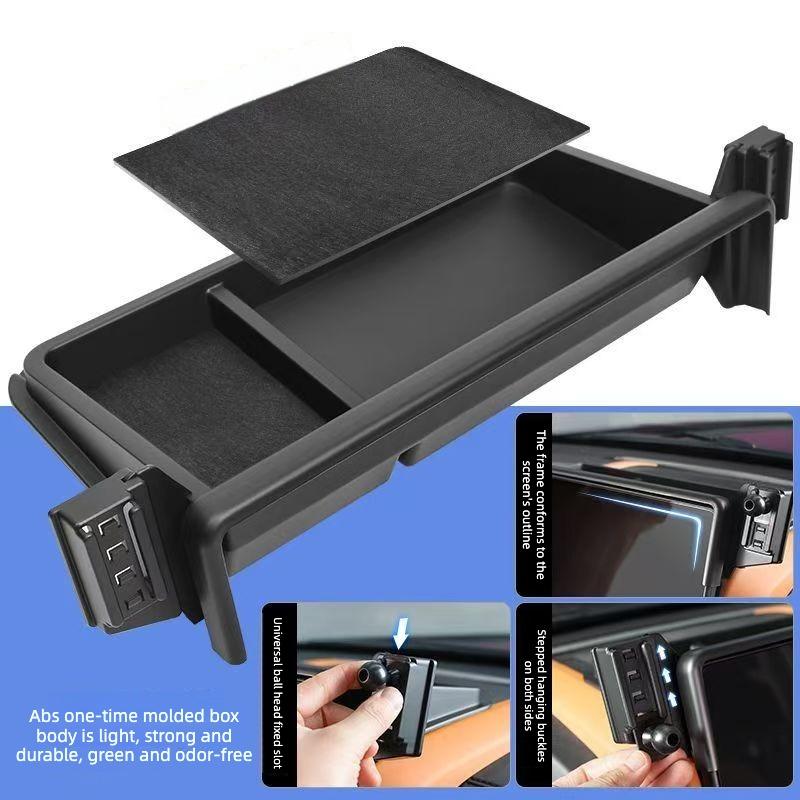 For GWM HAVAL H9 MKII 2024 2025 New H9 Car Navigation Holder Screen Fixed Storage Box Interior Modification Upgrade Parts