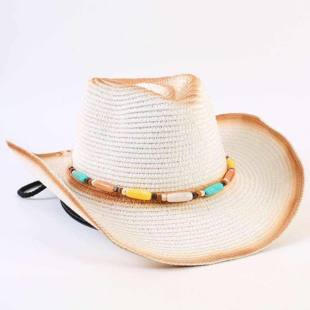 Popular European and American Western Cowboy Straw Hat Men's and Women's Fashion Shade Straw Hat Outdoor Western Cowboy Hat