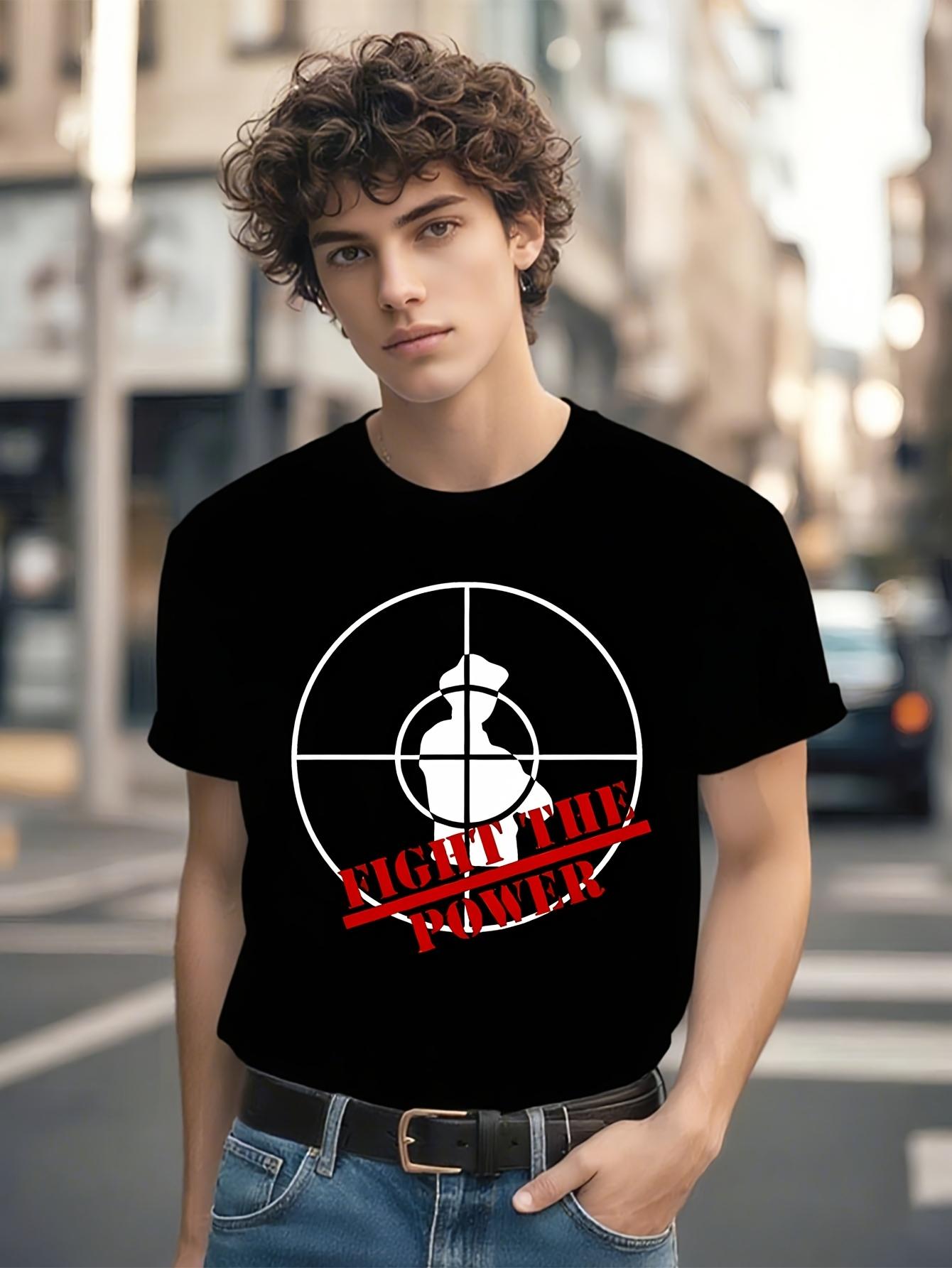 Vintage Anime Fight The Power Graphic Tshirt Graphic Bl... M