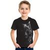 Children's Clothing Boys Tshirt Short Sleeve Cool 3D Wolf Print Kids Summer Clothes Stylish Streetwear Round Neck Girl Clothes