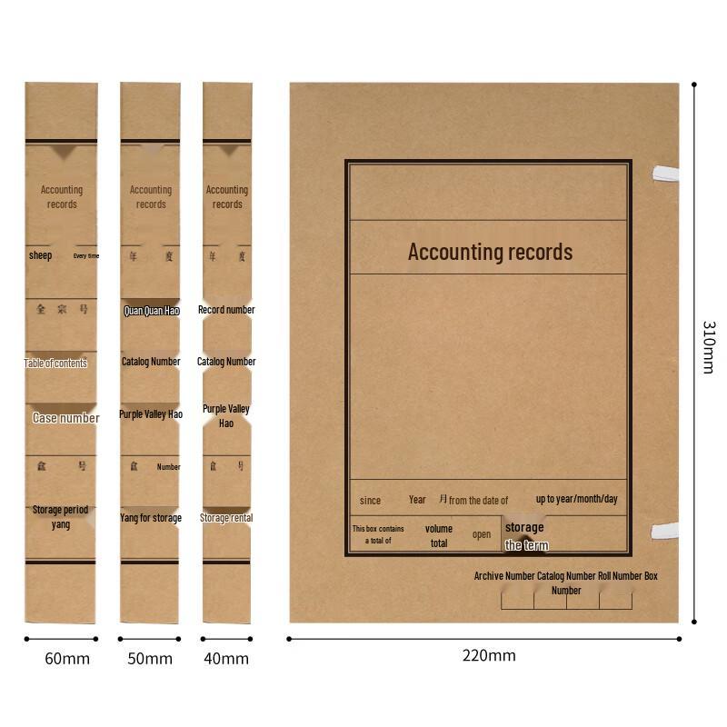 SIMAA Kraft Paper Accounting Archive Boxes (Pack of 10)
