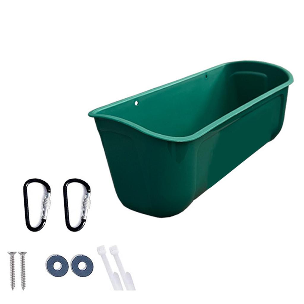 Feeder Durable Hanging Fence Feeder Capacity Spill-proof for Chicken Duck Goose Feeder Feed Trough For Automatic Feeding