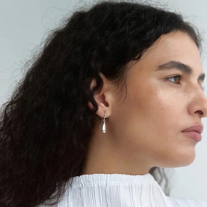 [925 Silver] Rain Drop Earring