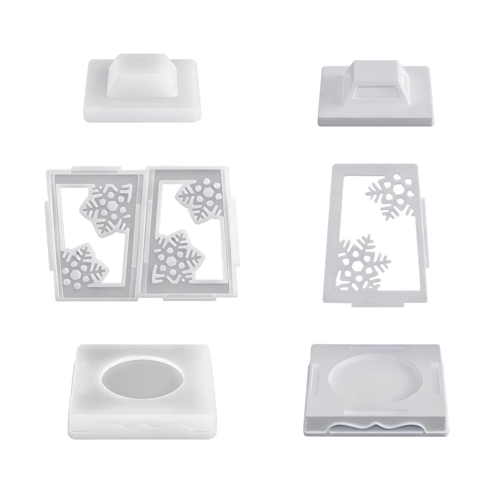 3D Dům Silikonová Forma DIY Vánoční Svíčka Dům Ozdoba Dekor Sádra Epoxidová Pryskyřice Forma na Svíčku Sada pro Výrobu Řemesel