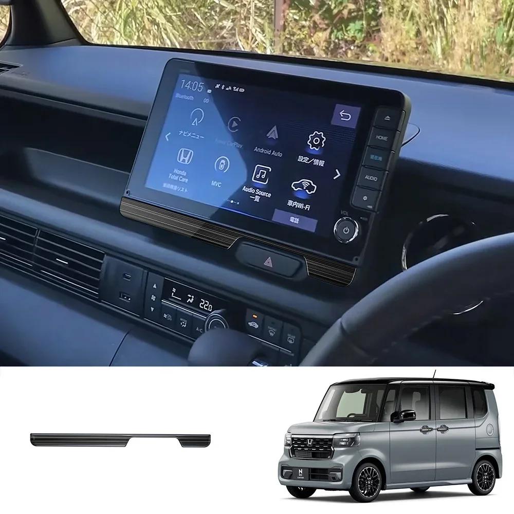 For Honda N-BOX 2024 2025 ABS black Middle door handle cover middle door glass switch panle frame interior accessories SS Black