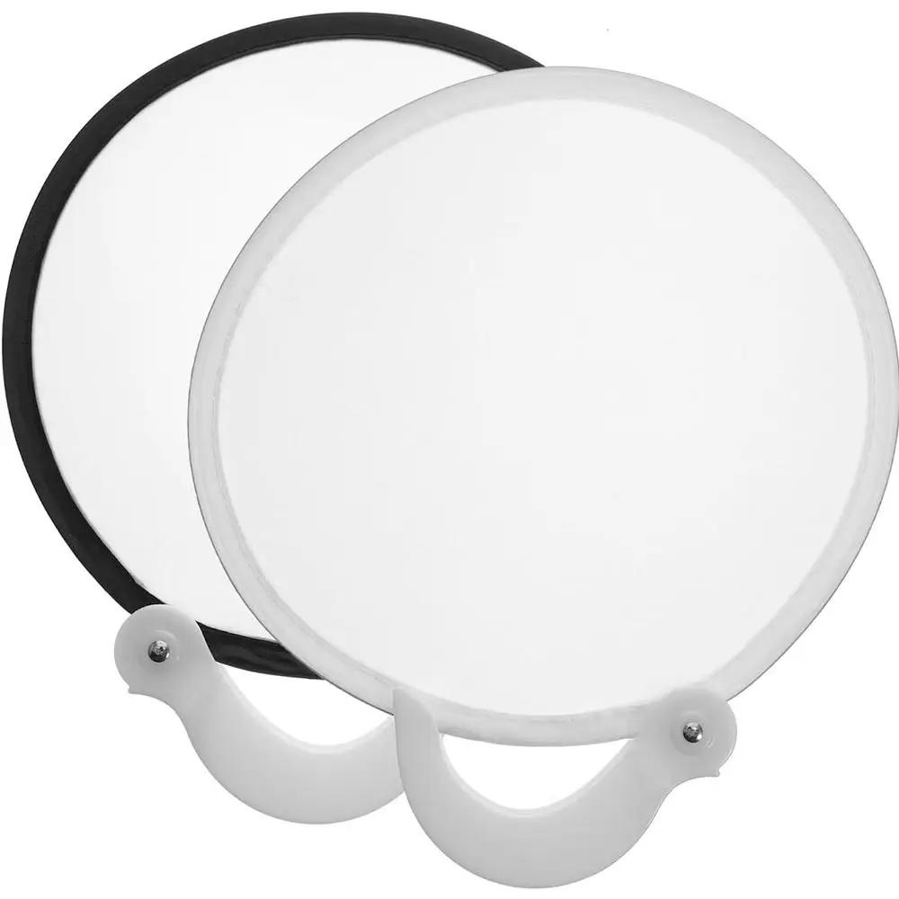 Leeres Design DIY Weißer Faltfächer Tragbarer Handwerksartikel Handgehaltene Runde Faltfächer DIY Faltfächer