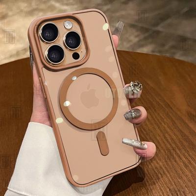 Funda de Teléfono Avanzada de Acrílico Sin Amarilleo Para iPhone 16 15 14 13 12 11 Pro Max 16 Plus Transparente Magnética Magsafe Cubierta Protectora