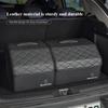 New 80% Leather Suitcase Car Trunk Organizer Box Foldable Storage Bin For Mercedes Benz AMG W204 W205 W203 W211 W212 W213 W201