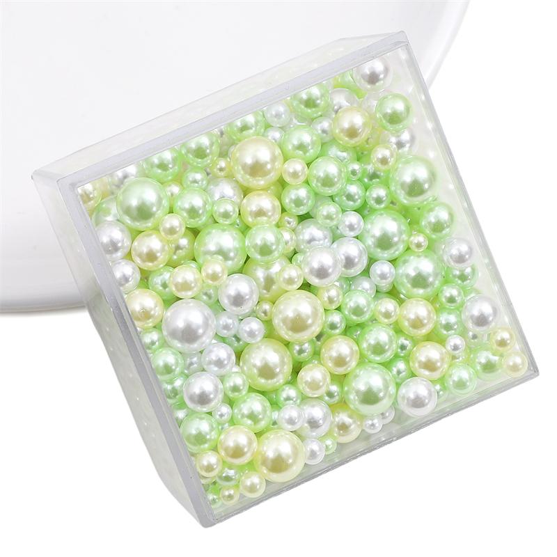 

3-8 мм 10/50 г случайные смешанные жемчужные бусины без отверстий, круглые бусины из АБС-пластика для рукоделия, изготовления ювелирных изделий 3-8mm 10g