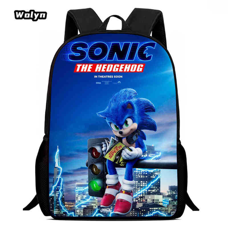 Sonic Schoolbag Large Capacity Multi-Function Spine Protection To Reduce The Burden Of Student Party Essential Comfortable Schoolbag
