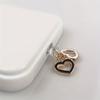 1pc Mobile Phone Dust Plug, Metal Fashion Heart Shape Pendant Dust Plug - Decorate Your Phone!