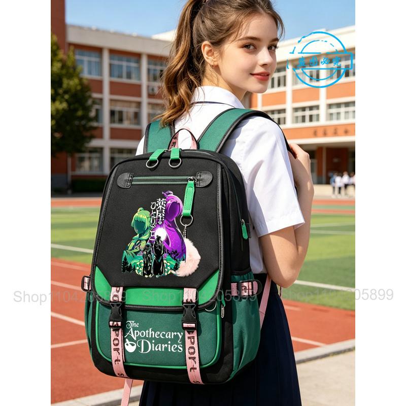 The Apothecary Diaries Backpack Anime Maomao Student School Bag Boys Girls Mochila Daily Campus Bookbag Casual Portable Rucksack