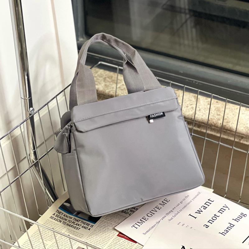 

New solid color waterproof large-capacity bag, portable thermal insulation, lunch box, commuter lunch, bento bag, mommy bag, female.