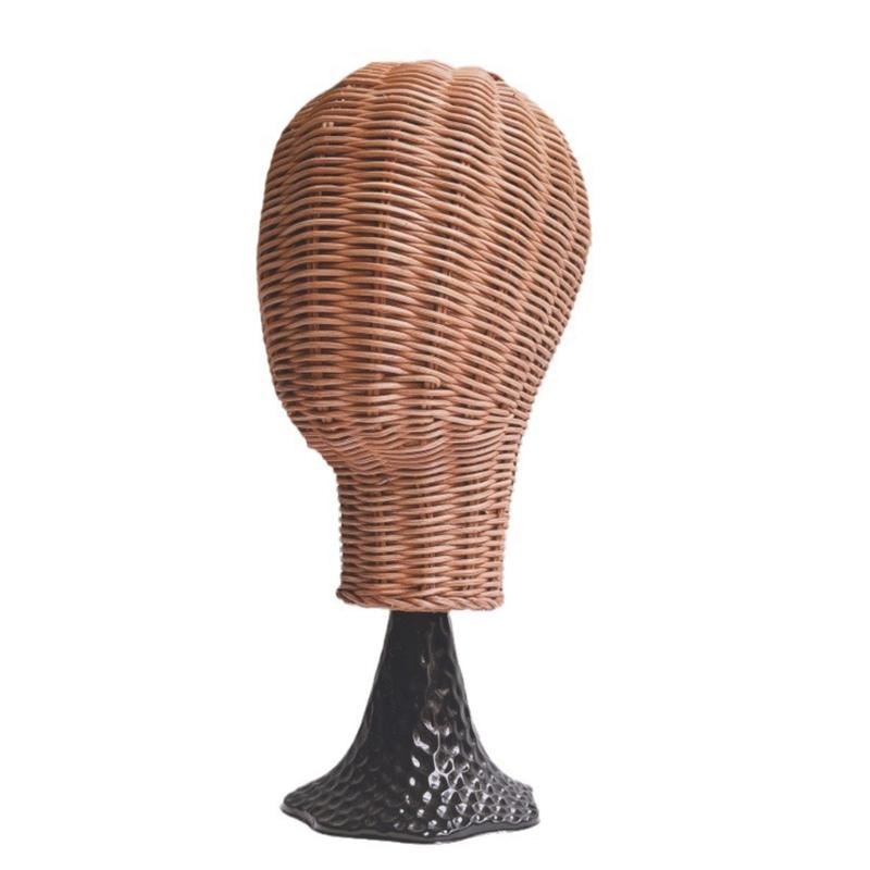 

Friendly Rattan Hat And Wig Holder Portable Display Stand Rack With Practical Black Base Easy Assembly Storage 1 чёрный
