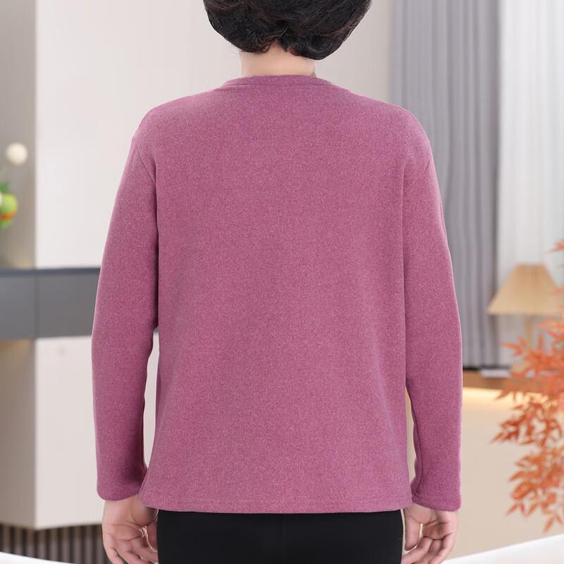 YUZHAOLIN Elderly Women's Thickened Thermal Cardigan Top