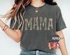 Comfort Colors® Hunting Mama T-Shirt, Camo Mama Shirt, Mother's Day Gift, Camouflage Mama T-Shirt, Varsity Mama Shirt, Retro Mam Shirt