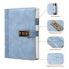 CAGIE System Planner A5 Lockable Notebook Antique Diary with Business Card Waterproof PU 230 X 180mm Lock, Loose-leaf, 6-ring Ring, Diary, Storage,
