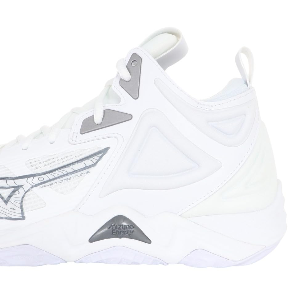 Volleyball Shoes Wave Momentum 3 MID Club Activities Indoor Wide Lightweight Indoor White X Gray X Silver Cm [Mizuno] 29.0 2.5E