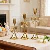 Christmas Bows Candlestick Holders Iron Metal Taper Candle Holders Decorative Candle Stands for Wedding,Home Decorations