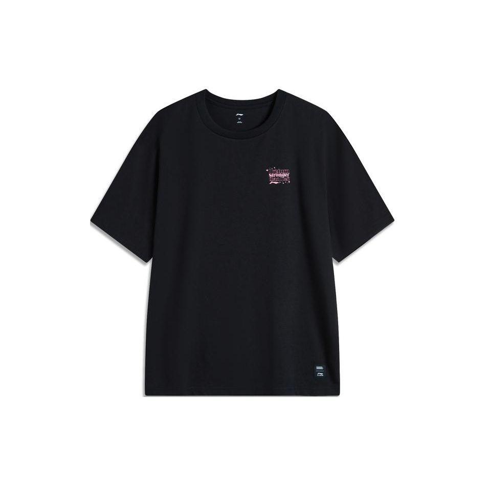 Li Ning X League Of Legends Seria Stil de Viață Sportiv Tricou Unisex cu Mânecă Scurtă Pulover cu Gât Rotund cu Litere Imprimate Negru AHSUA99-3