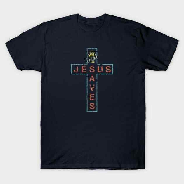 Jesus Saves Cross Sign T-Shirt S-5XL Fast Shipping XL
