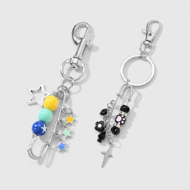 Aesthetic Keychains Purse Handbag Backpack Bag Pendant Charms Safety Pin Keychains Charms Car Keyring for Women Girls