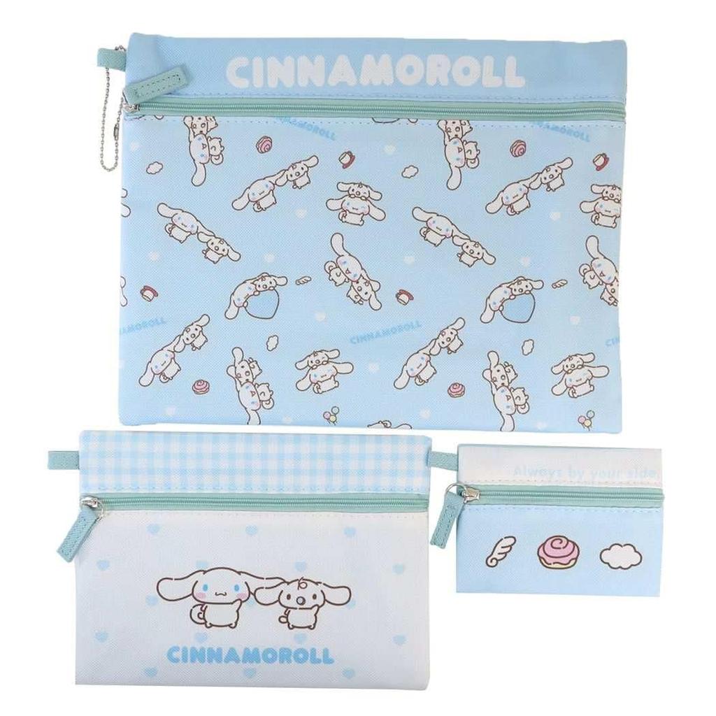 Marimo Craft Sanrio Friends Series Triple W27 x Pouch, Cinnamoroll, H21cm, SRTZ-081