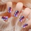 24pcs Nail Pieces Wearable Nails Ice Transparent False Nails  10ml
