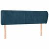 Maison Exclusive - Tête de lit avec oreilles Bleu foncé 147x23x78/88 cm Velours