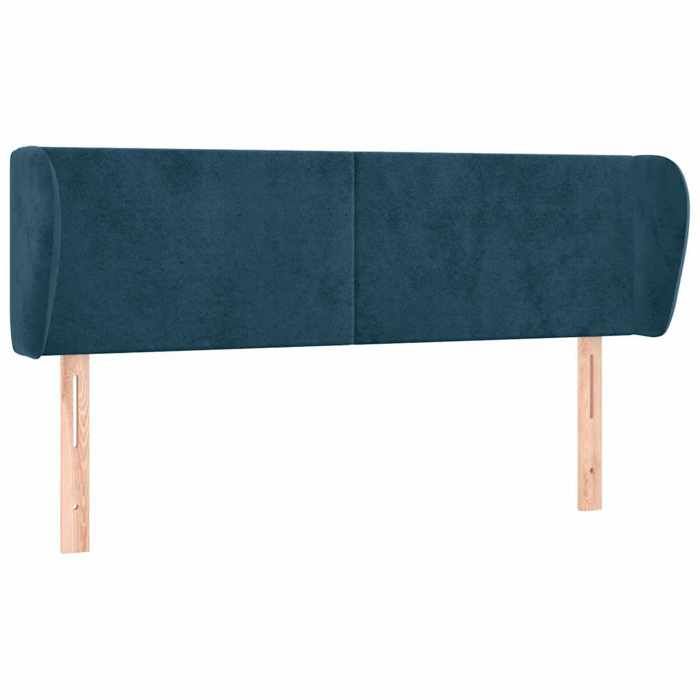 Maison Exclusive - Tête de lit avec oreilles Bleu foncé 147x23x78/88 cm Velours