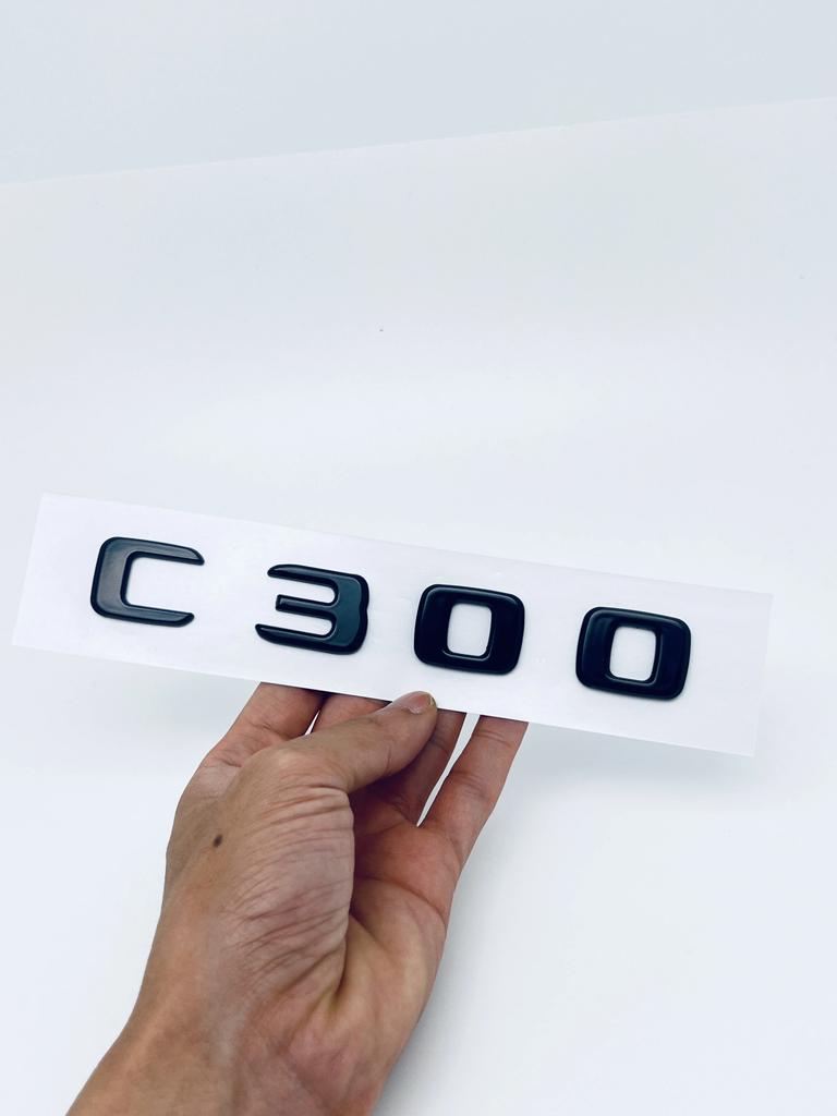 3D ABS Black C63 C43 C180 C220d C300 Logo Letters 4MATIC Badge Car Rear Star Sticker AMG Emblem For Mercedes Benz W205 C205 W206