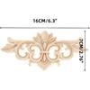 Wood Appliques Decorative Center Carved Onlays, Unpainted Flower Carved Ornament Decals for Door Fireplace Mirror Wall Cabinet Dresser Mantel Bed