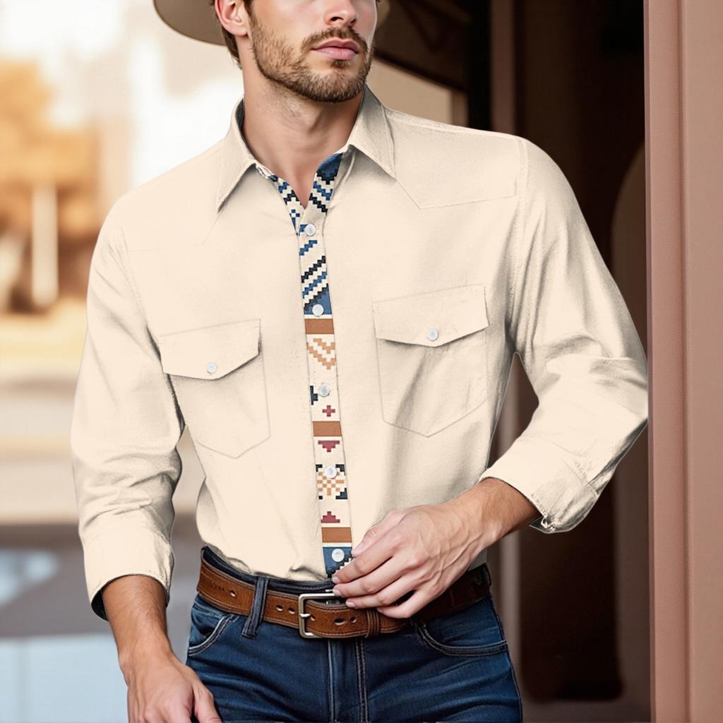 Men'S Fashionable Lapel And Shoulder Length Short Sleeved Casual Top
