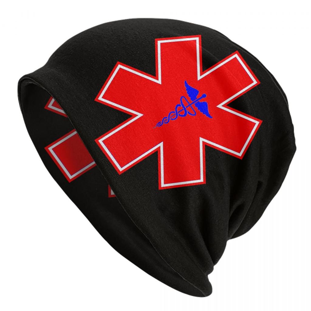 Custom Emt Star Of Life Logo Beanie Cap Winter Bonnet Knitted Hats Hip Hop Outdoor Paramedic Health Care Skullies Beanies Hats