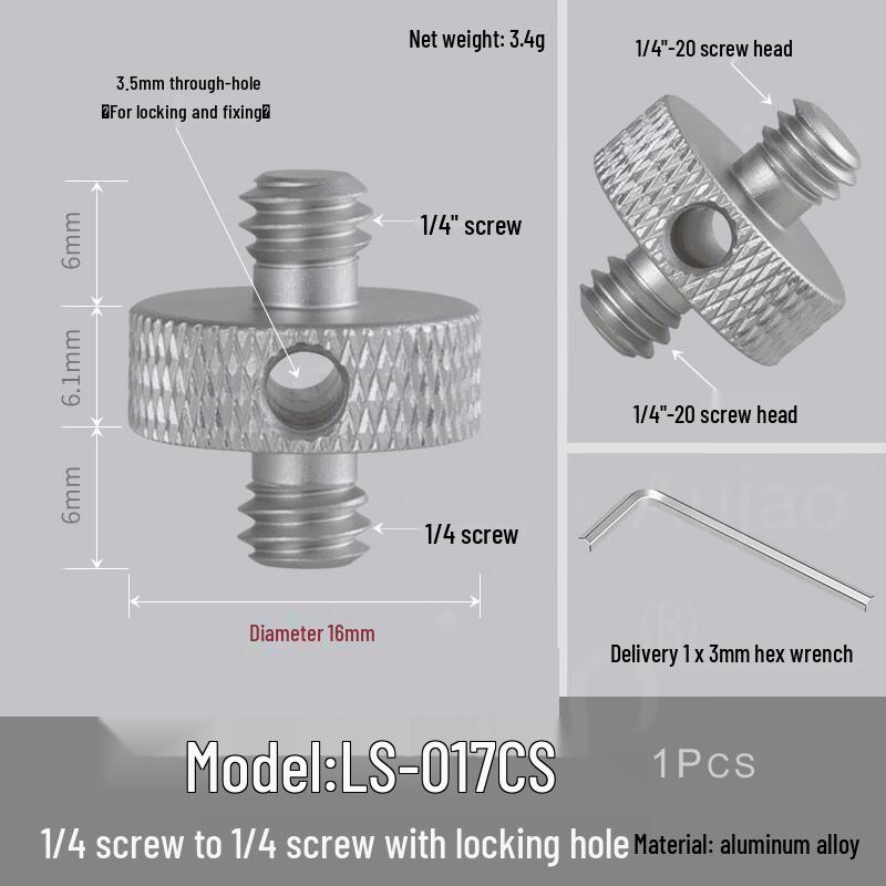 TEXIAN LS-017CS 1/4 to 1/4 Screw Adapters (10-Pack)