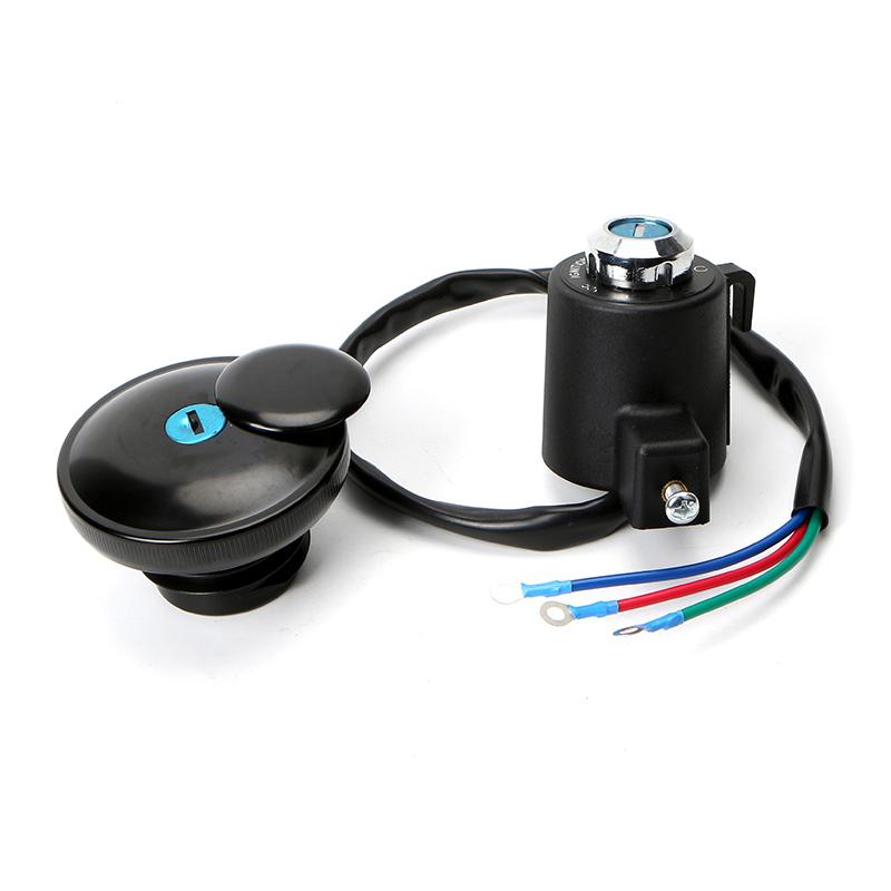 Motorcycle Ignition Switch Lock Fuel Gas Tank Oil Cap With 2 Keys Set For Harley Sportster 883 XL 883 Custom 1995-2003