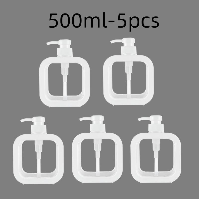 300/500ml Badkamer Zeepdispensers Hervulbare Lotion Shampoo Douchegel Houder Draagbare Reizen Dispenser Lege Bad Pomp Fles