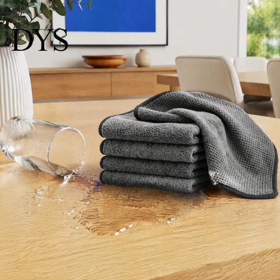 Eco Friendly Water Only Cleaning Wipes 5PCS Cloth, Thickened Reusable Microfiber Lint-Free Excellent Professional Grade Grease Removal Rags Absorption