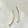 Handmade 925 Silver Curved Tube Beads for Stringing Bracelets