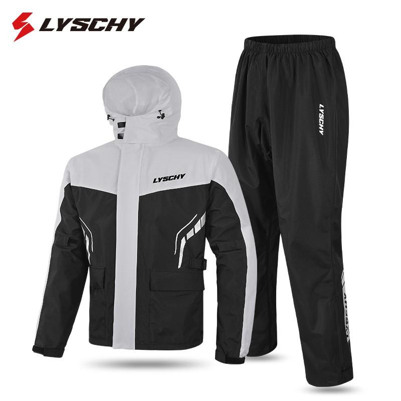 Mens Motorcycle Rain Suit Waterproof Riding Gear Separate Raincoat Pants Touring