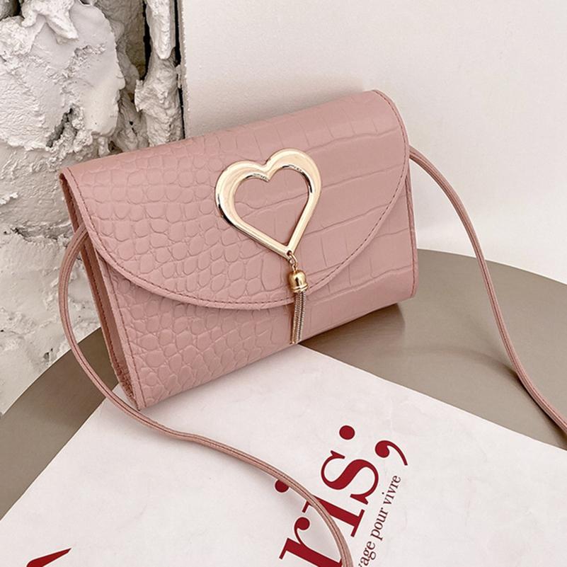 Buy Heart Metal Tassel Ladies One Shoulder Crossbody Bag at affordable