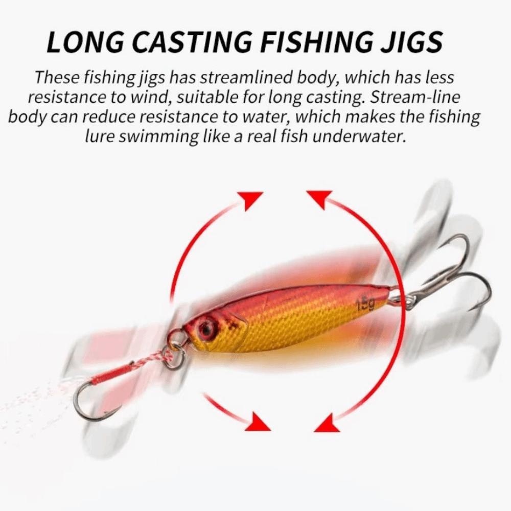 5Pcs 7/10/15/20G Simulation Fish Lures Fast Sinking Artificial Bait  Fishing Gear