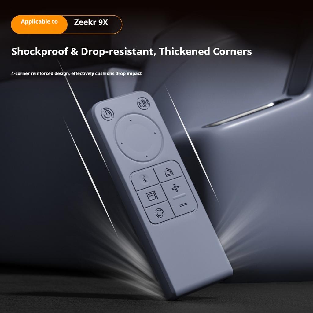 For Zeekr 9X 2025-2026 Rear Entertainment Remote Silicone Protective Case Anti Scratch Key Fob Cover
