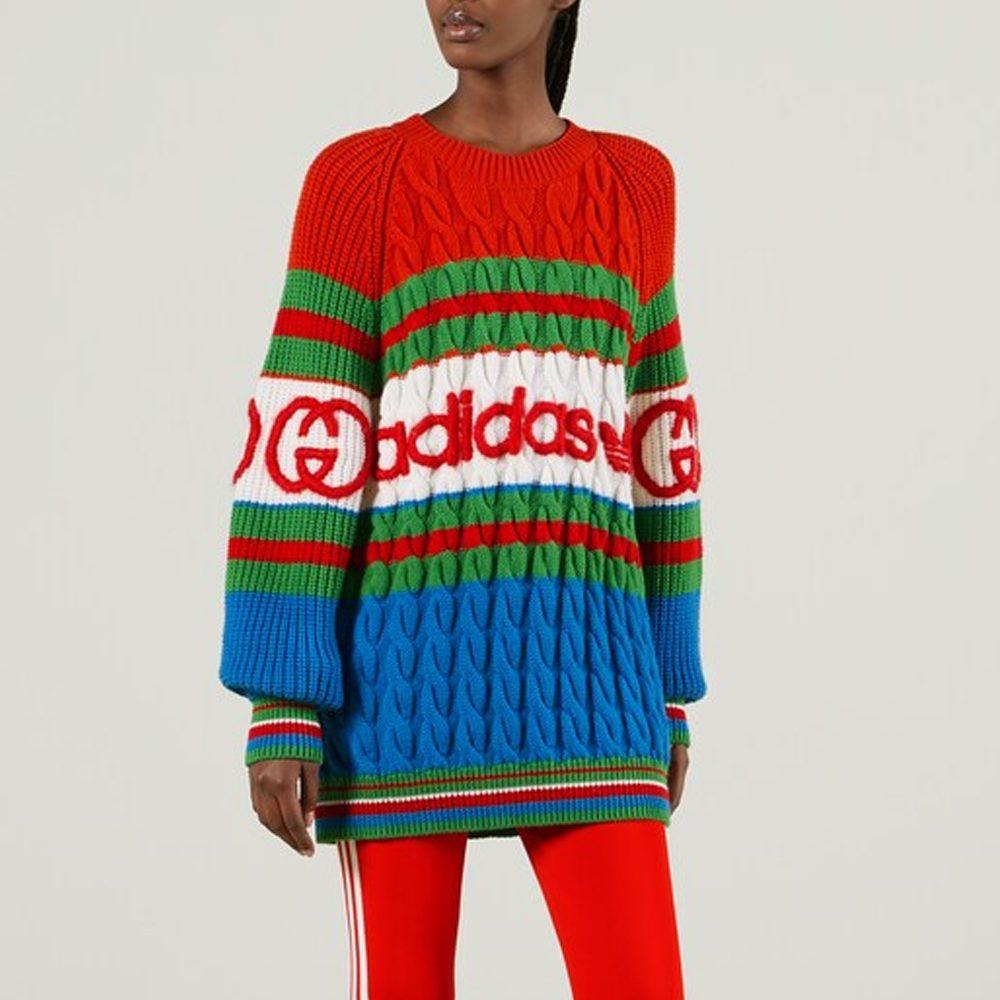 Gucci X Adidas Wool Sweater Blue/Orange 717722-XKCQ3-4775